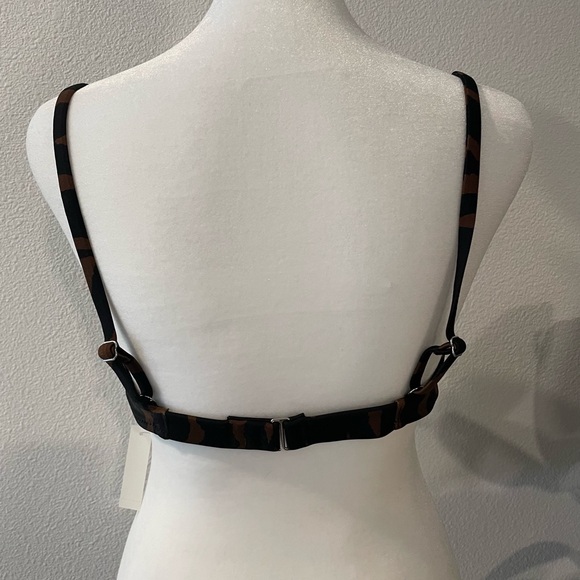 New! Balconette Bikini Top in Abstract Animal NWT Size Large with Underwire - Picture 8 of 9